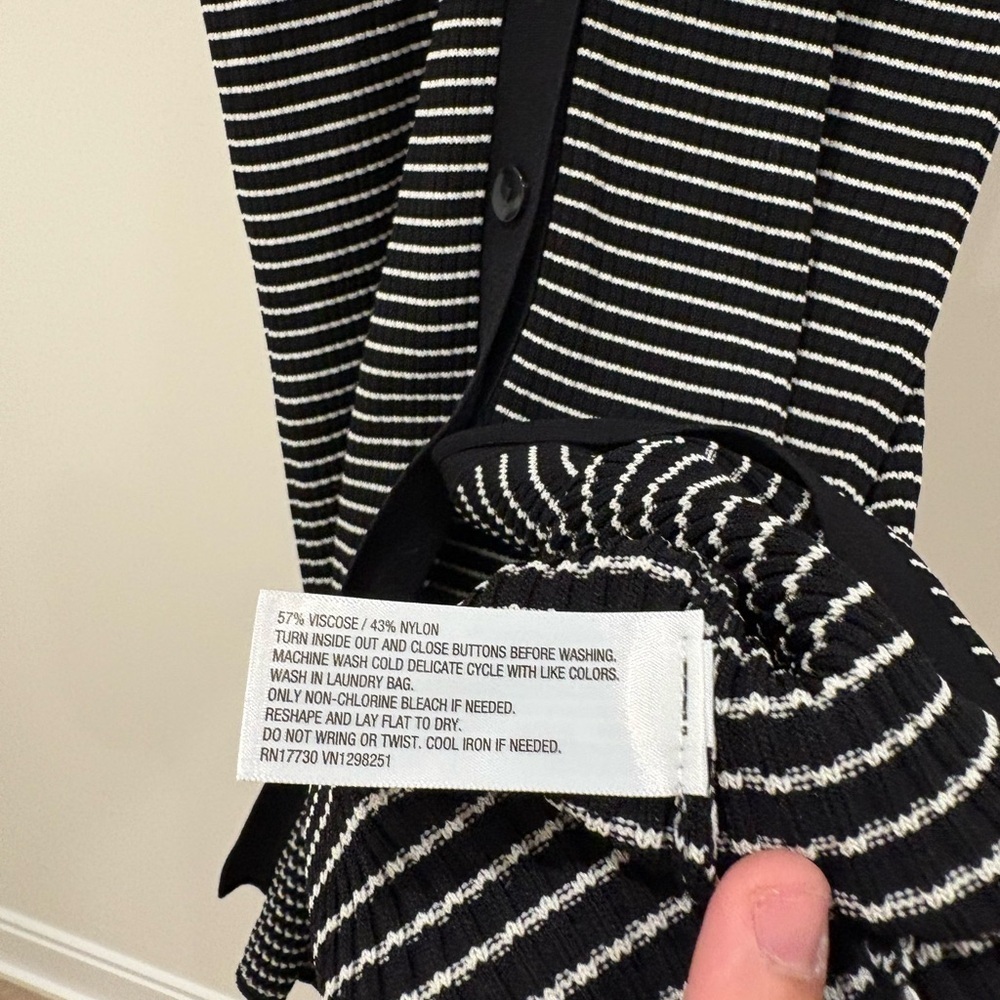 a new day Black and White Striped Long Sleeve Dress - Picture 4 of 8
